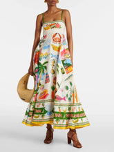 Load image into Gallery viewer, printed linen maxi dress