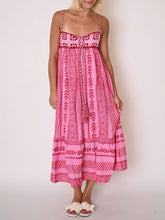 Load image into Gallery viewer, Pink Embroidered Midi Dress