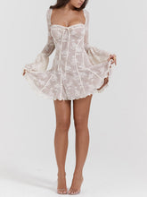 Load image into Gallery viewer, Vintage Cream Lace Corset Dress