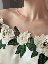 Load image into Gallery viewer, Mesh-Paneled Satin-Embroidered Long-Sleeved Shirt