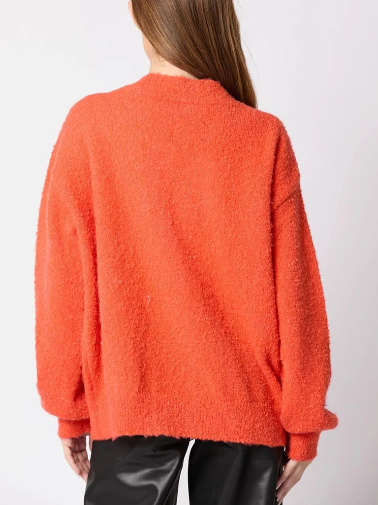 Halloween Eve Pumpkin Devil Sequin Cardigan Sweater