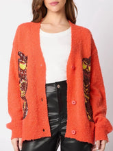 Load image into Gallery viewer, Halloween Eve Pumpkin Devil Sequin Cardigan Sweater