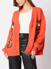 Load image into Gallery viewer, Halloween Eve Pumpkin Devil Sequin Cardigan Sweater