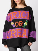 Laden Sie das Bild in den Galerie-Viewer, Halloween Eve Dress Sequin Candy Pullover Sweatshirt