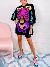 Carica l&#39;immagine nel visualizzatore di Gallery, Rainbow Halloween Skull Print Pullover Sweatshirt