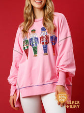 Laden Sie das Bild in den Galerie-Viewer, Sequin Nutcracker French Terry Sweatshirt