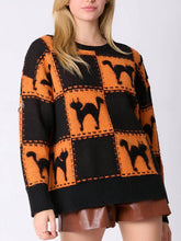 Load image into Gallery viewer, Cosplay Halloween Ghost Plaid Spider Web Pullover Knit Sweater