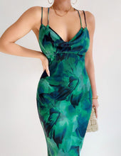 Load image into Gallery viewer, Calista Green Bloom Slip Maxi Dress