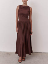 Load image into Gallery viewer, Elegant Pleated Sleeveless Maxi Dress