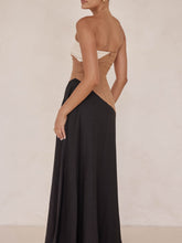 Load image into Gallery viewer, Asymmetrical Color-Blocked Maxi Dress