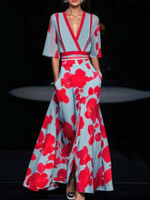 Load image into Gallery viewer, Elegant Mid Sleeve Maxi Dress