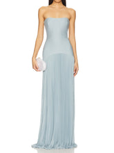 Carica l&#39;immagine nel visualizzatore di Gallery, Solid Splicing Off-Shoulder Maxi Dress