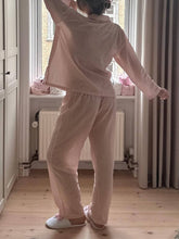 Indlæs billede til gallerivisning Loose Peach Ribbon And Bow Patchwork Pajama Set