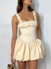 Load image into Gallery viewer, Elegant Pleated with Puffy Mini Dress