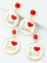 画像をギャラリービューアに読み込む, Mother&#39;s Day - Fashion Simple Acrylic Splicing Love Earrings