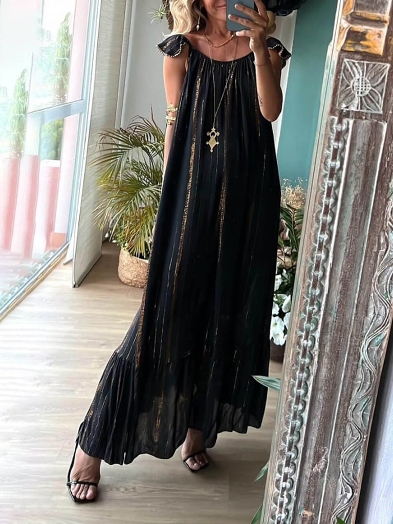 Patchwork Loose Ethnic Maxi Dress