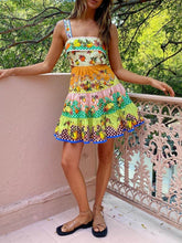 Load image into Gallery viewer, Summer MulticolorLemon Preated Hem Mini Dress