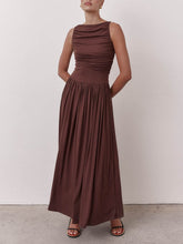 Load image into Gallery viewer, Elegant Pleated Sleeveless Maxi Dress