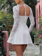 Load image into Gallery viewer, Lace Panel Mini Dress