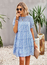 Carregar imagem no visualizador da galeria, Fashion Chiffon Waist-skimming Printed Boho Dress