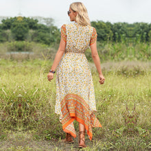 Indlæs billede til gallerivisning Bohemian V Neck Print Dress