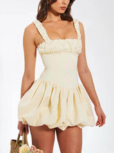 Load image into Gallery viewer, Elegant Pleated with Puffy Mini Dress