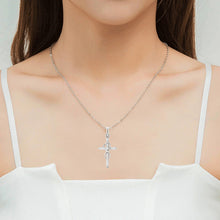 Load image into Gallery viewer, Golden Cross Clavicle Chain with Diamonds