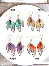 Charger l&#39;image dans la galerie, Boucles d&#39;oreilles faites main en forme d&#39;ailes de papillon 