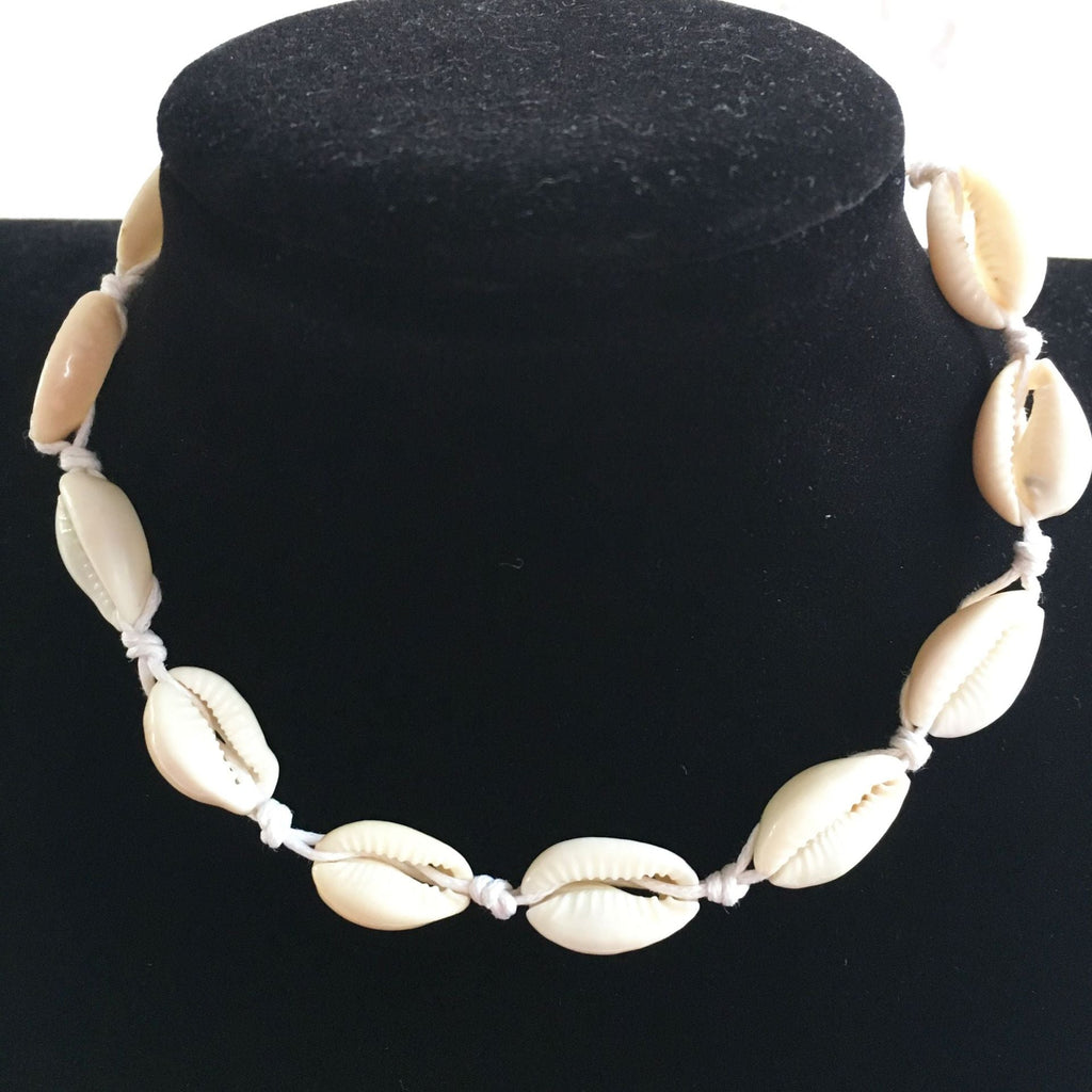 Collier coquillage tendance d'inspiration hawaïenne : ras du cou décontracté fait main en acier inoxydable argenté 