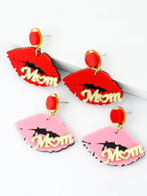 Load image into Gallery viewer, Mother&#39;s Day - Acrylic Creative Red Lip Shape Earrings