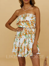 Lataa kuva Galleria-katseluun, Fashion Summer Floral Dress