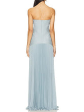 Carica l&#39;immagine nel visualizzatore di Gallery, Solid Splicing Off-Shoulder Maxi Dress