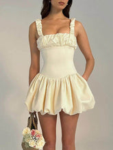 Load image into Gallery viewer, Elegant Pleated with Puffy Mini Dress