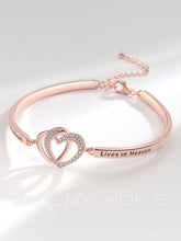 Laden Sie das Bild in den Galerie-Viewer, Simple Double Heart-shaped Full Diamond Bracelet