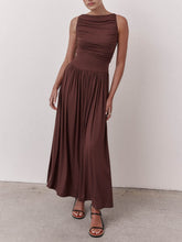 Load image into Gallery viewer, Elegant Pleated Sleeveless Maxi Dress