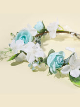 Load image into Gallery viewer, Azure Rose Blossom Flower Crown