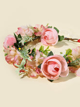 Load image into Gallery viewer, Blushing Rose Flower Crown