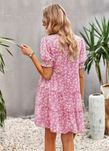 Indlæs billede til gallerivisning Fashion Chiffon Waist-skimming Printed Boho Dress