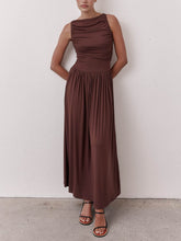 Load image into Gallery viewer, Elegant Pleated Sleeveless Maxi Dress