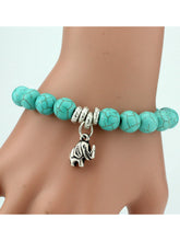 Lataa kuva Galleria-katseluun, Turquoise Fashion Elephant Cross Bracelet