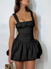 Load image into Gallery viewer, Elegant Pleated with Puffy Mini Dress