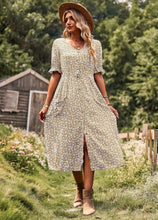 Load image into Gallery viewer, A-line Print Boho Dress