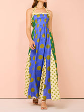 Carica l&#39;immagine nel visualizzatore di Gallery, Ethnic Feature Polka Dots Halter Midi Dress