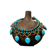 Laden Sie das Bild in den Galerie-Viewer, Bohemian Turquoise Disc Anklet Beach and Casual Wear