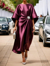 Carica l&#39;immagine nel visualizzatore di Gallery, Luxe Shimmer Satin Long Dress