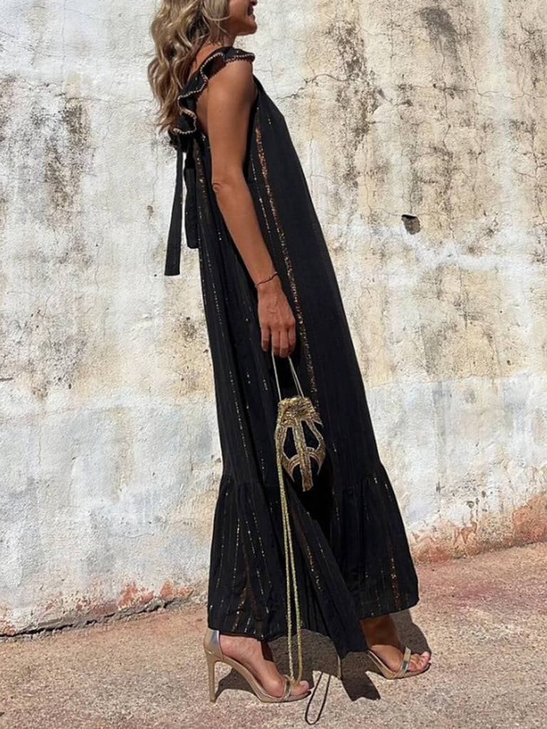 Patchwork Loose Ethnic Maxi Dress