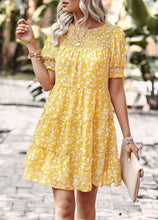 Load image into Gallery viewer, Fashion Chiffon Waist-skimming Printed Boho Dress