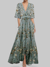 Load image into Gallery viewer, Elegant Mid Sleeve Maxi Dress