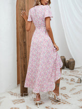 Carica l&#39;immagine nel visualizzatore di Gallery, V-neck Seaside Beach Vacation Lace-up Boho Dress