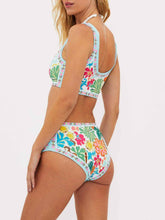 Load image into Gallery viewer, Unique Floral Print Stretch Bikini Swimsuit